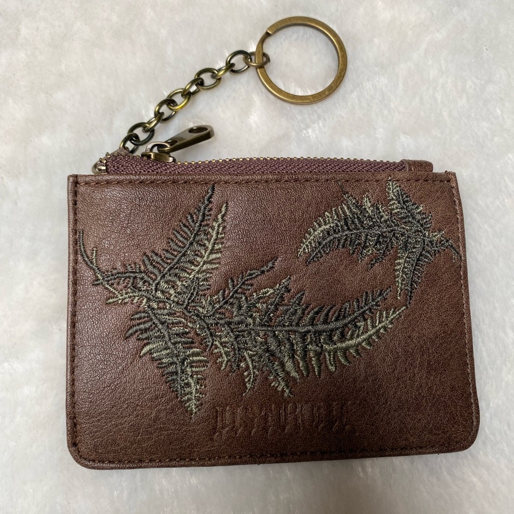 Disturbia Brown Wallet with Fern Design
